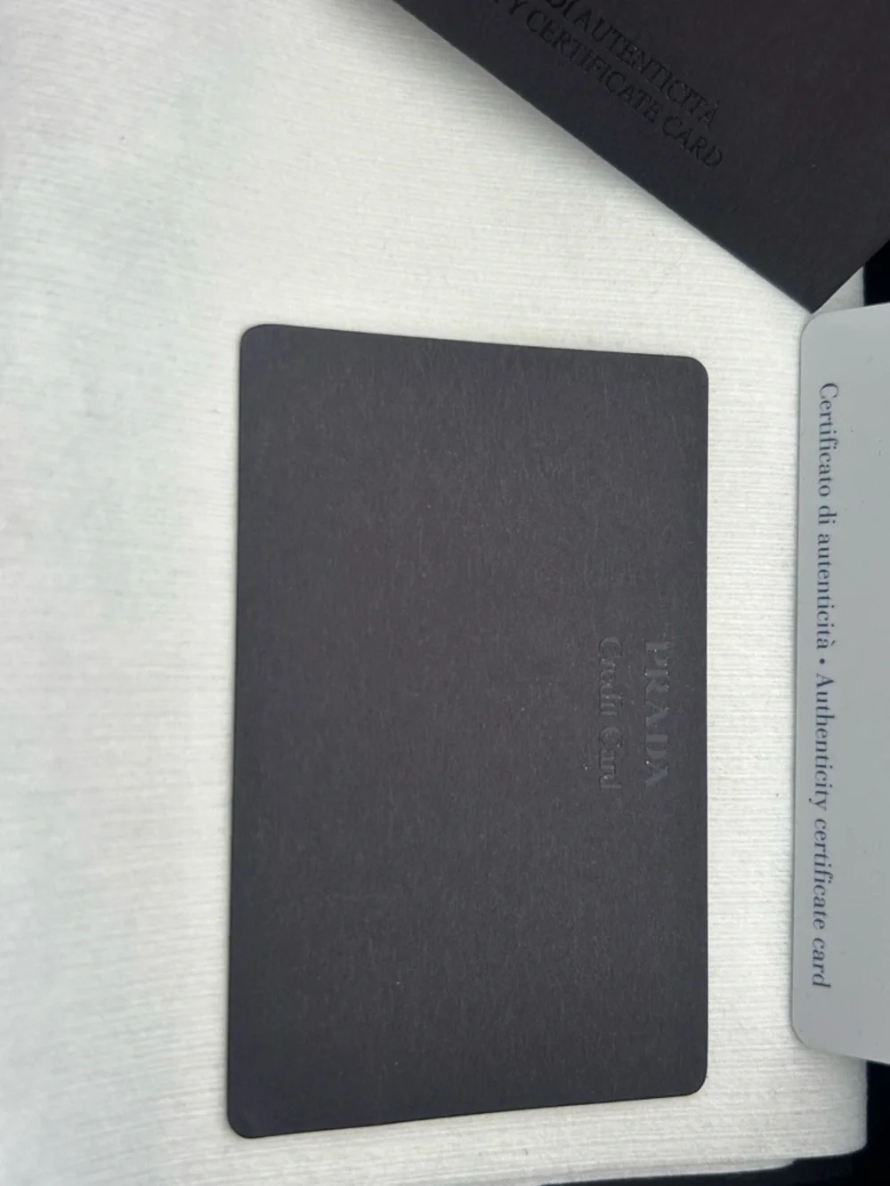 Authentic Prada Vitello Move Box‎ & Authenticity Card Set - Model 1ML009